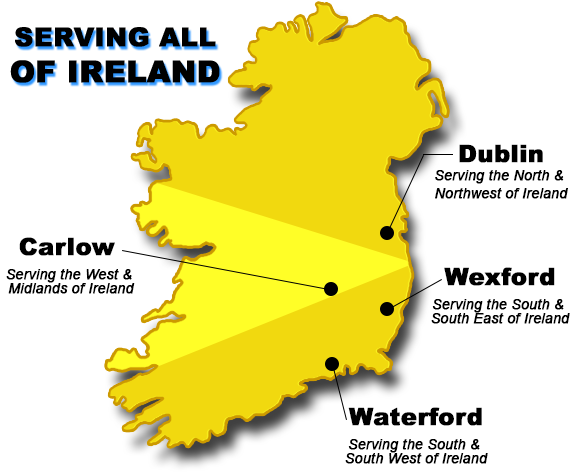 Mobile Crane Hire Map Ireland